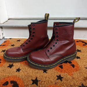 Cherry Red Doc Martens Boots Women's Size 7